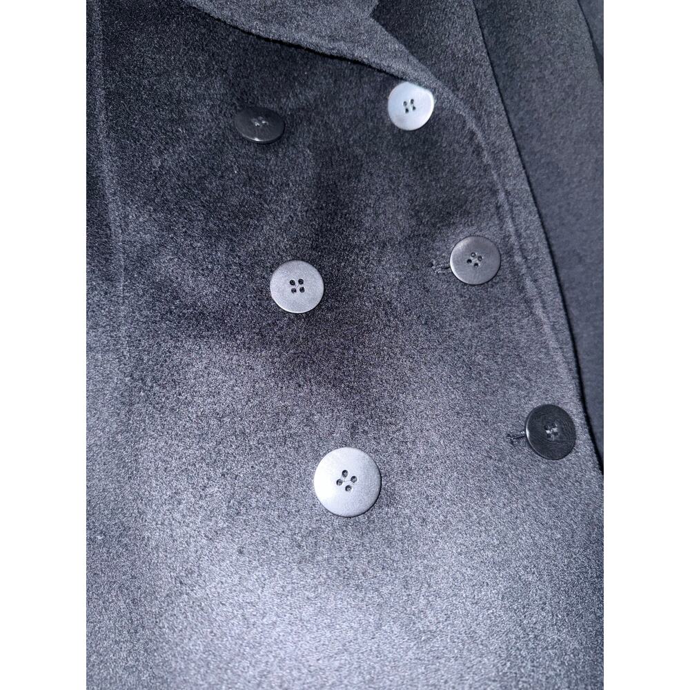 TALBOTS black wool blend double breasted 3/4 sleeve blazer jacket petite - Picture 4 of 10
